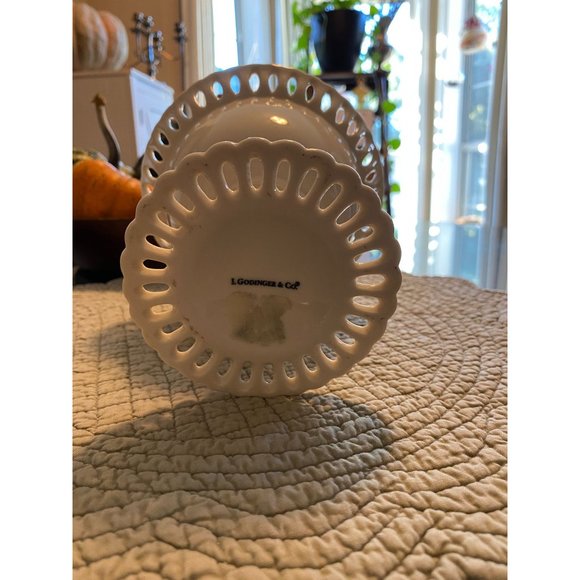 Vintage I. Godinger Ivory Lace Candy Dish - Picture 6 of 12